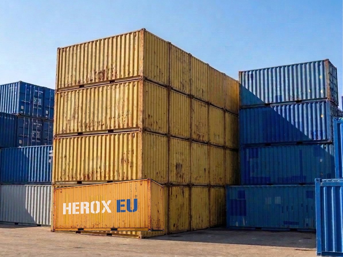HEROX 20ft zeecontainer in het depot